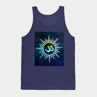 Blue Om rays Tank Top